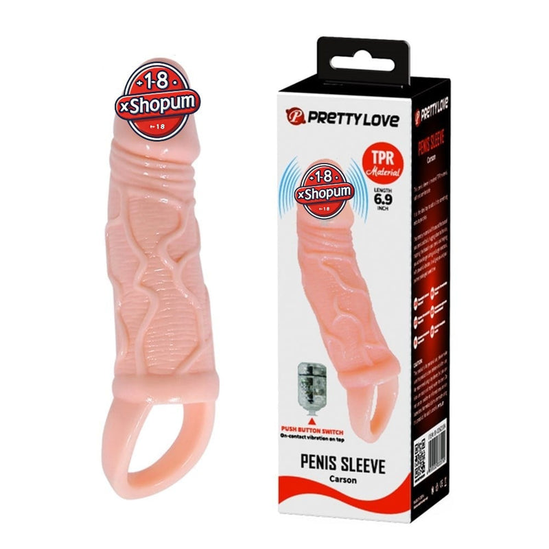 3 cm Dolgu Uzatmalı Titreşimli Penis Kılıfı Prezervatif Vibratör