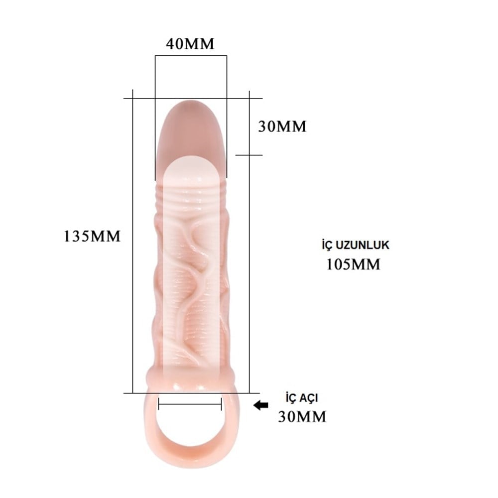 3 cm titreşimli penis kılıfı farklı açı Moonette
