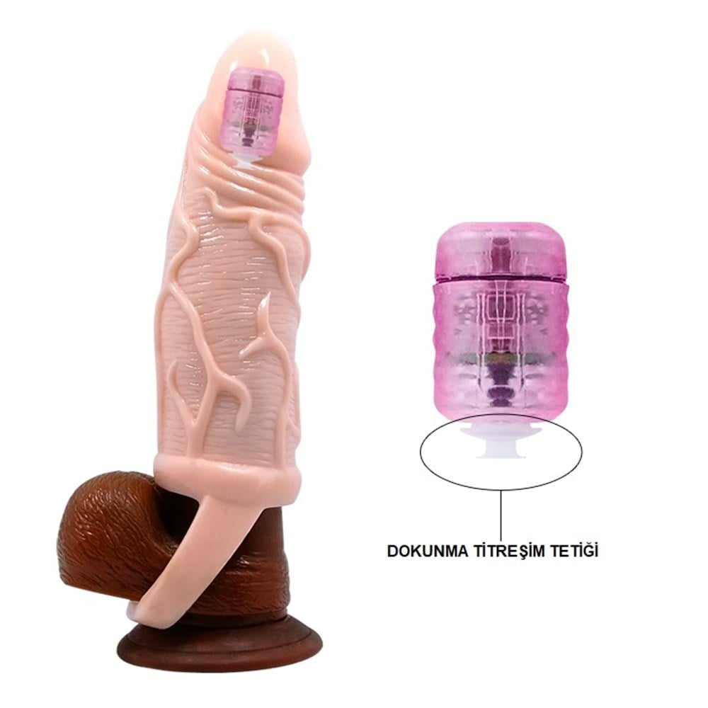 3 cm titreşimli penis kılıfı arka görünüm Moonette