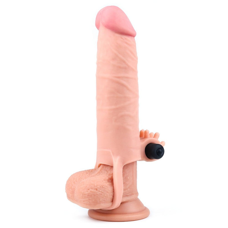 3 cm titreşimli ten penis kılıfı yan görünüm Moonette
