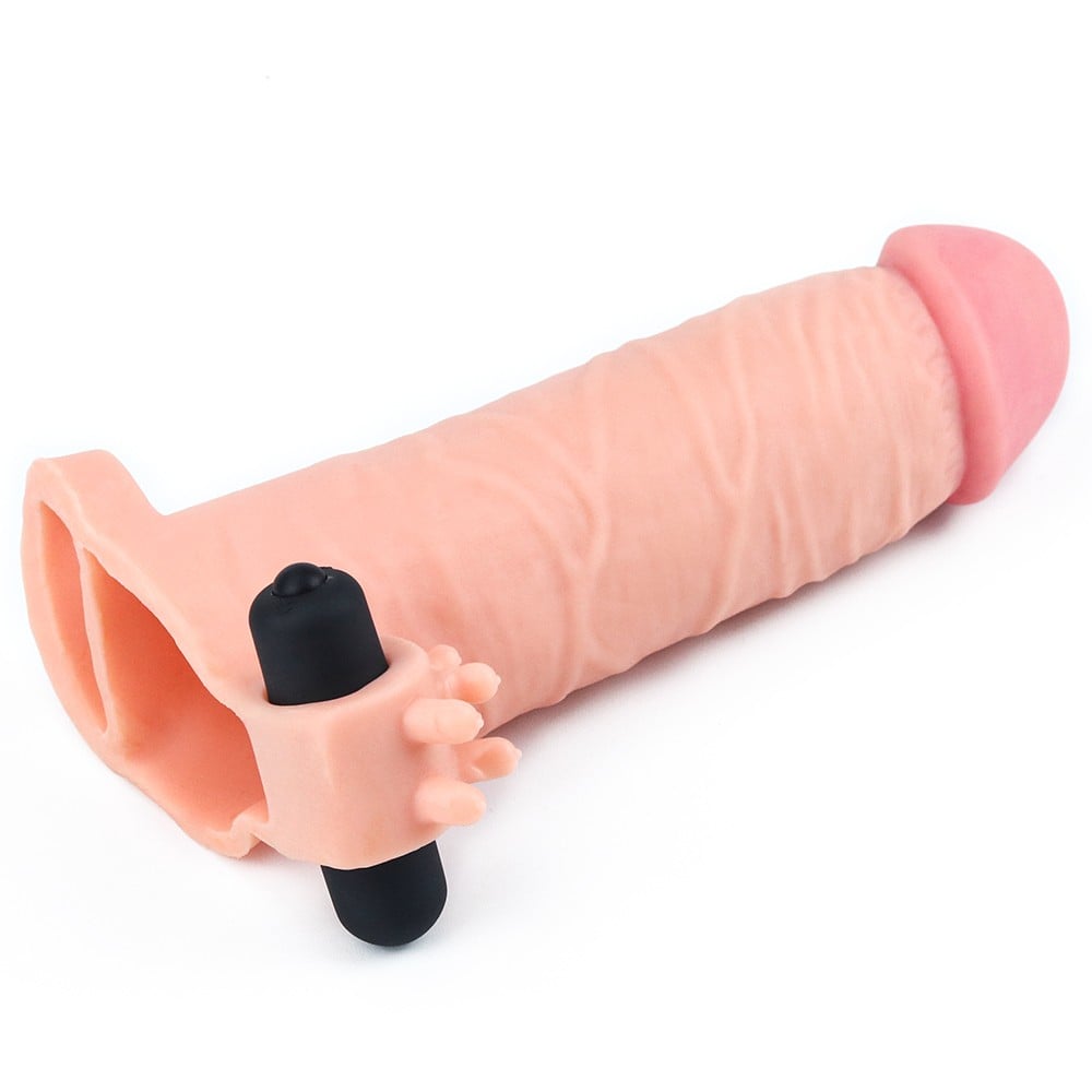 3 cm titreşimli ten penis kılıfı yakın plan Moonette