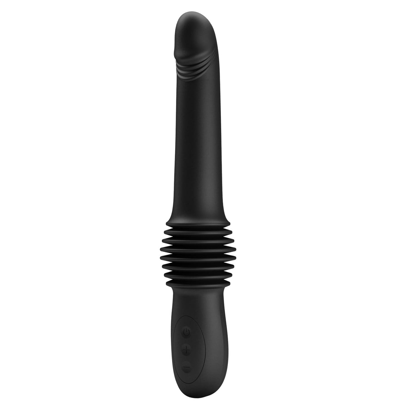 şarjlı usb siyah vibratör Geri Hareketli yan görünüm Moonette