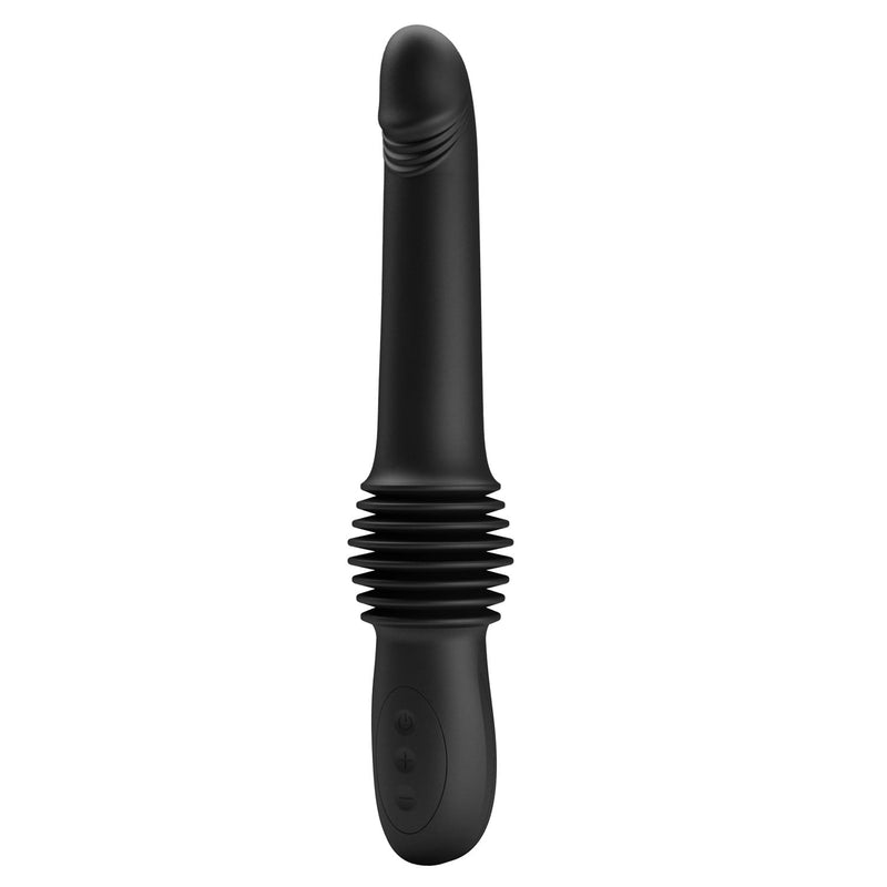 şarjlı usb siyah vibratör Geri Hareketli yan görünüm Moonette