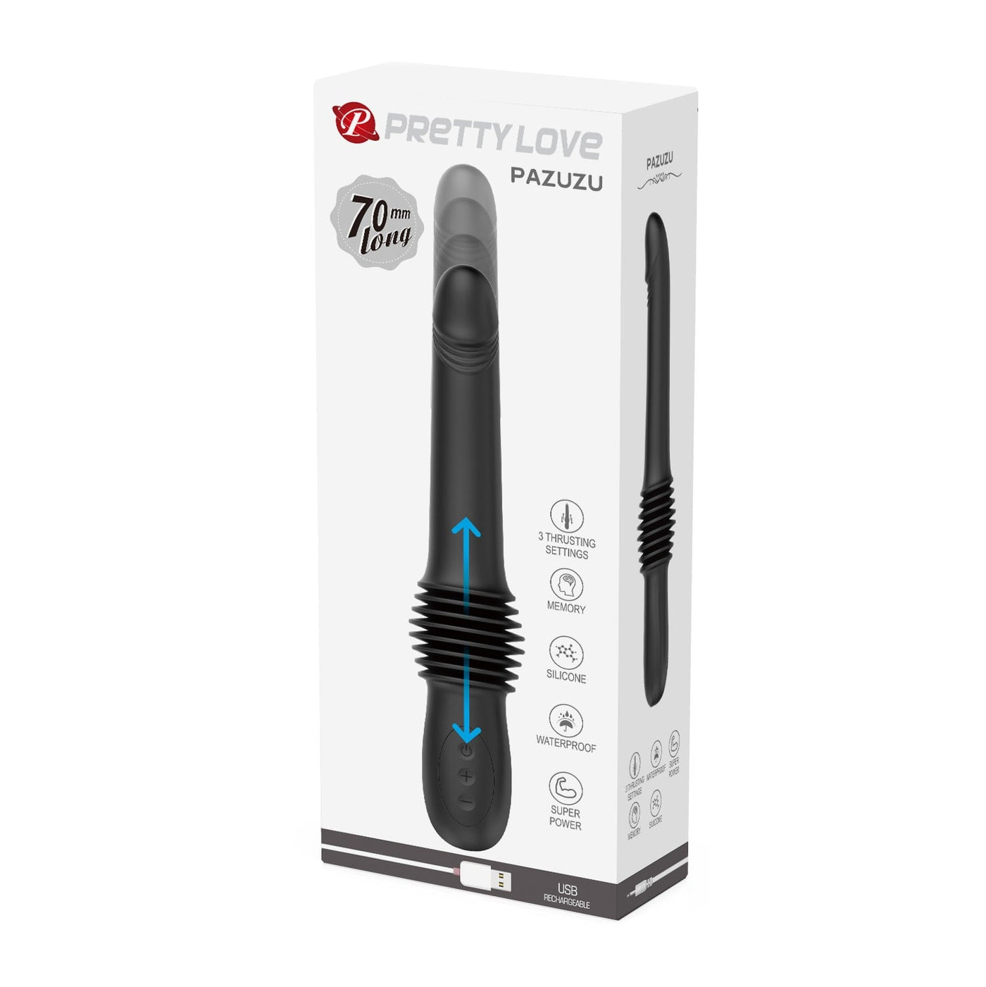 şarjlı usb siyah vibratör Geri Hareketli set içeriği Moonette