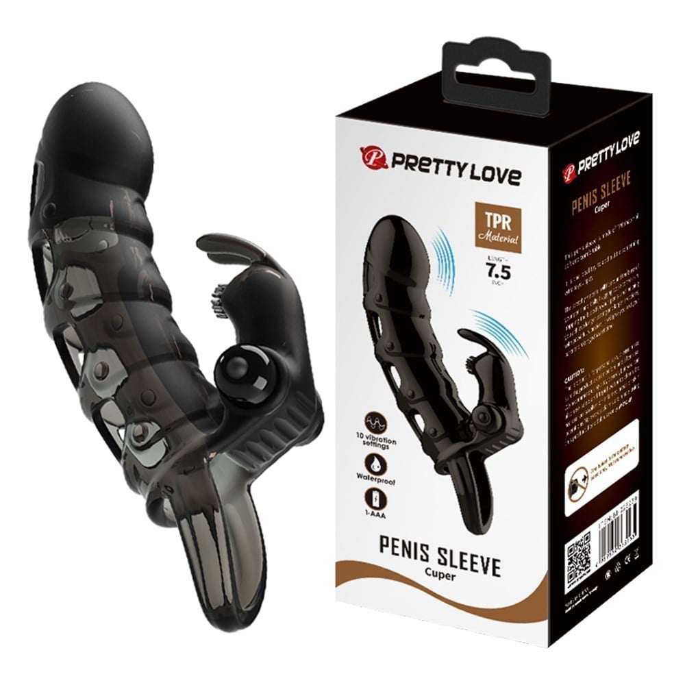 4 cm titreşimli penis kılıfı Moonette