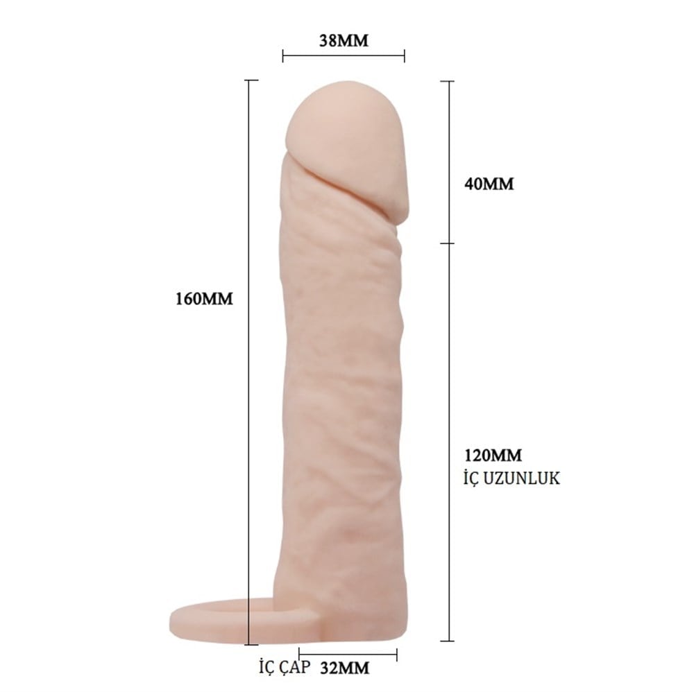 4 cm ten rengi penis kılıfı üst görünüm Moonette