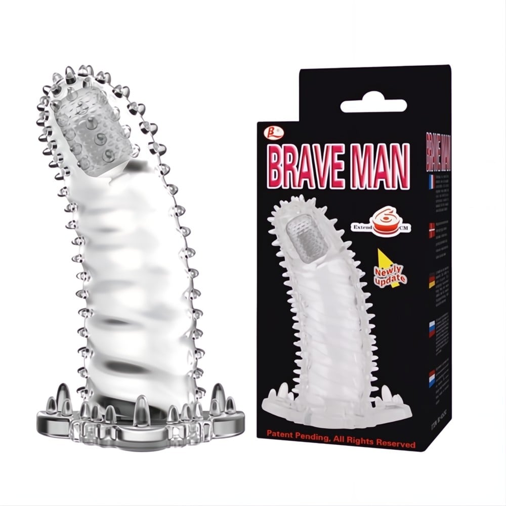 4 cm titreşimli şeffaf penis kılıfı Moonette