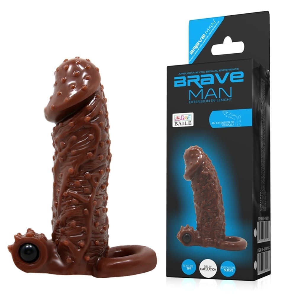 4 cm titreşimli tırtıklı penis kılıfı Moonette
