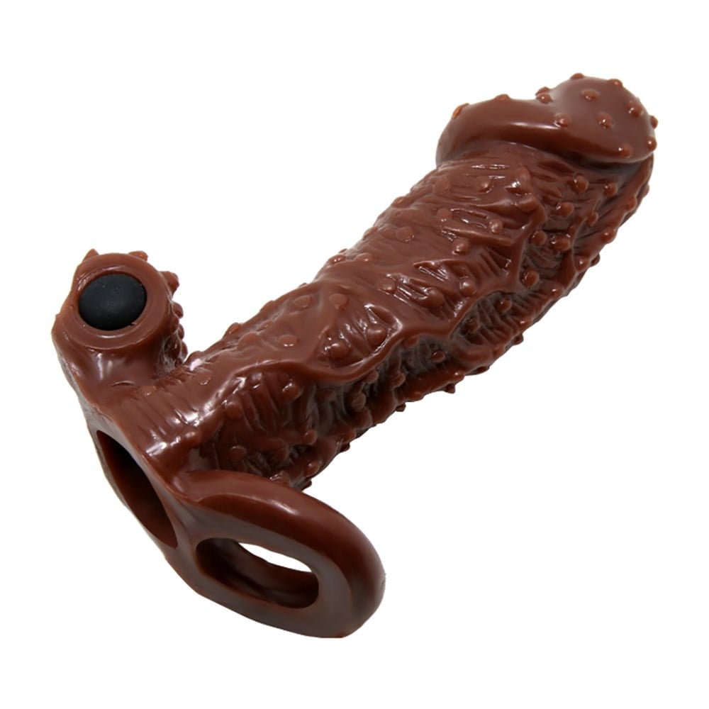 4 cm titreşimli tırtıklı penis kılıfı yakın plan Moonette