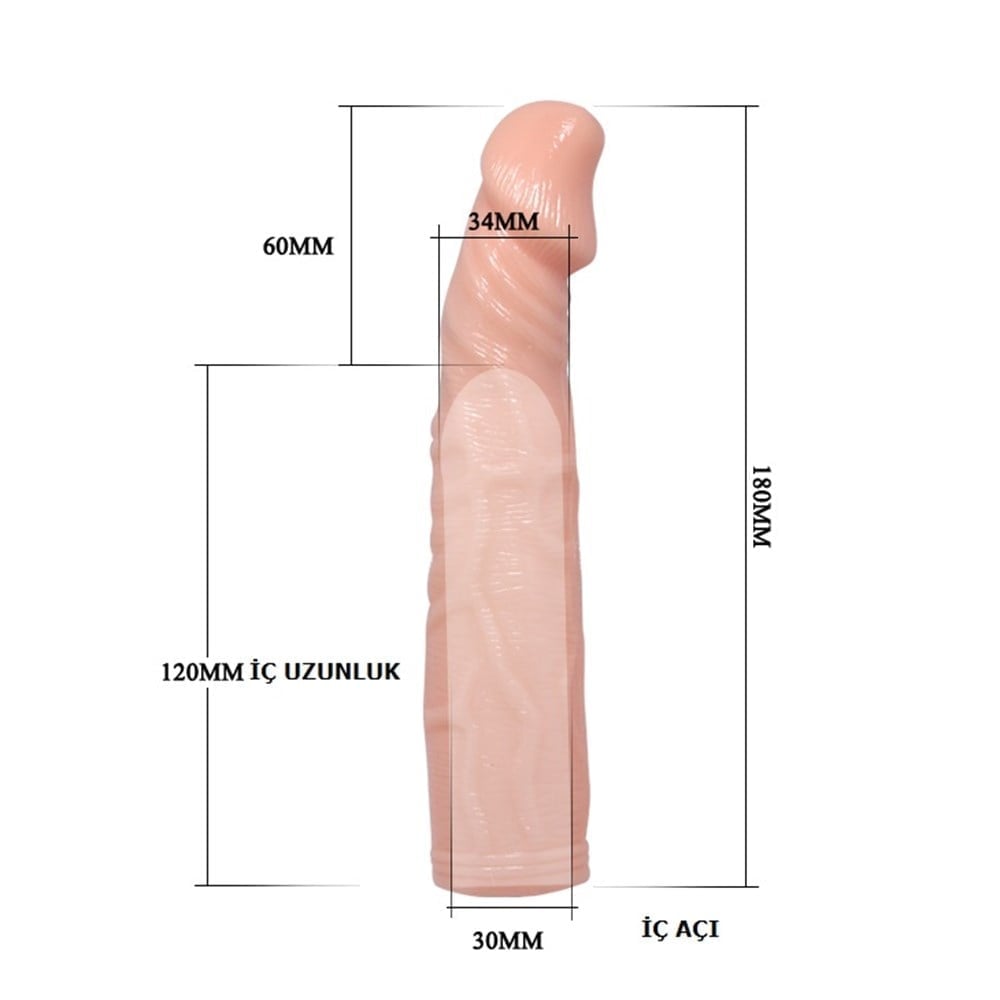 6 cm silikon titreşimli penis kılıfı farklı açı Moonette
