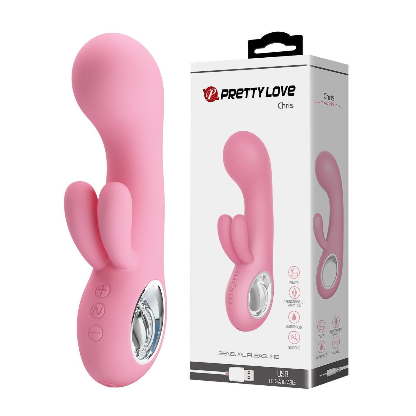 7 fonksiyonlu şarjlı pembe vibratör Nokta Vibratörü Moonette