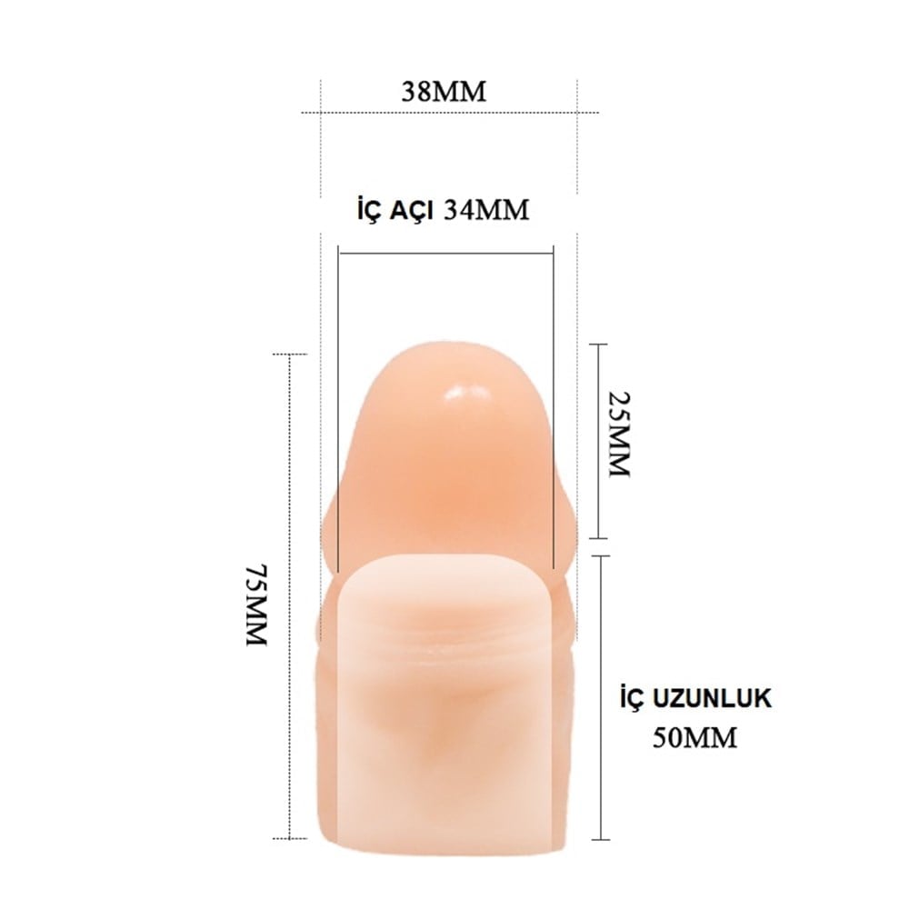 2,5 cm penis kılıfı yan görünüm Moonette