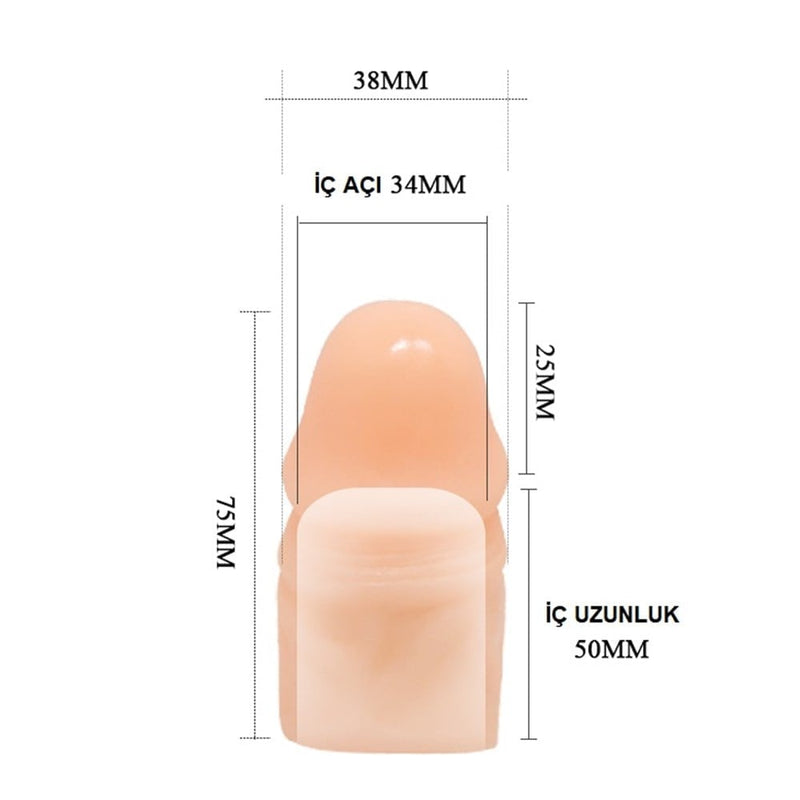 2,5 cm penis kılıfı yan görünüm Moonette