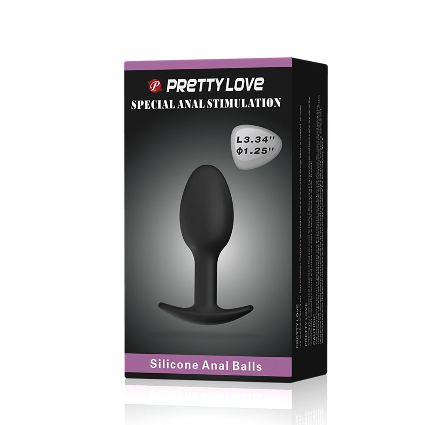 8,4 cm silikon anal plug ambalaj görünümü Moonette
