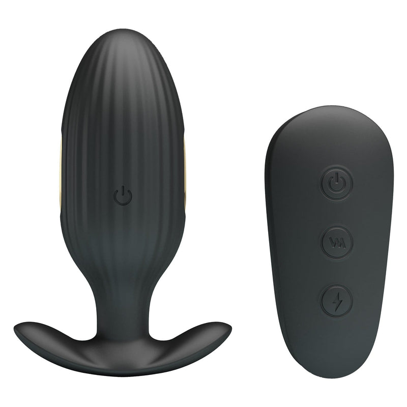 kumandalı şarjlı altın anal plug Kelly yan görünüm Moonette