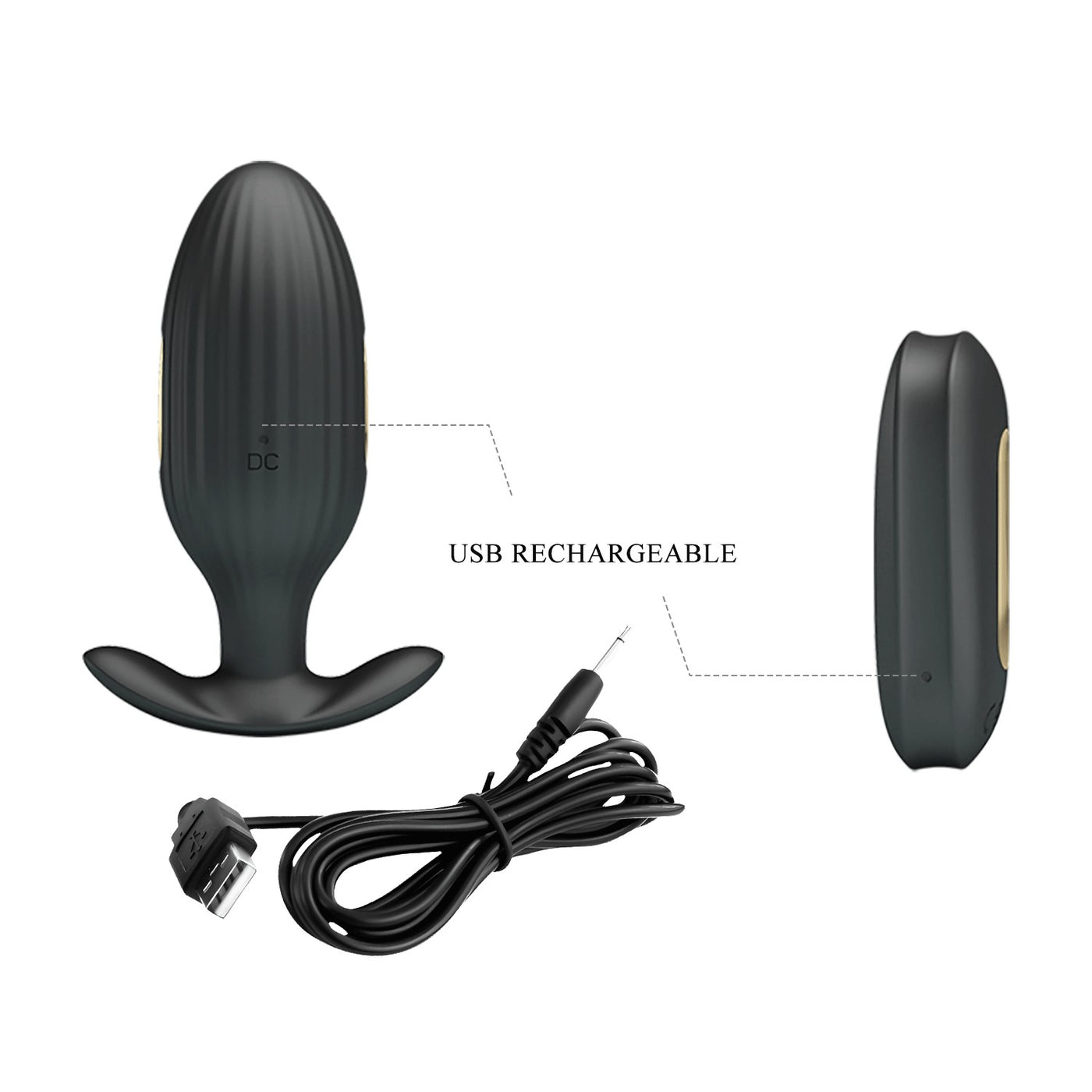 kumandalı şarjlı altın anal plug Kelly ambalaj görünümü Moonette