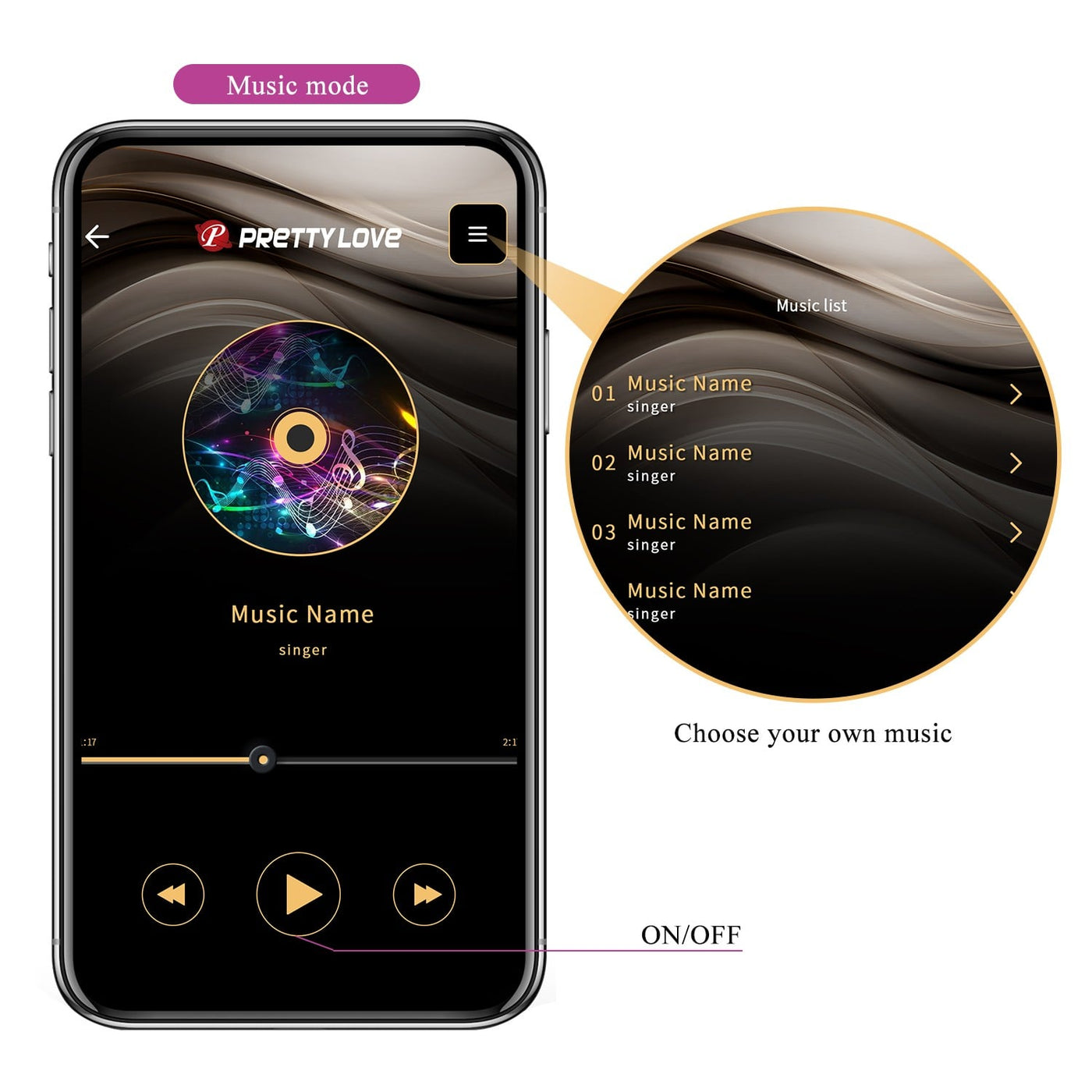 telefon titreşim kumandalı vibratör tam görünüm Moonette