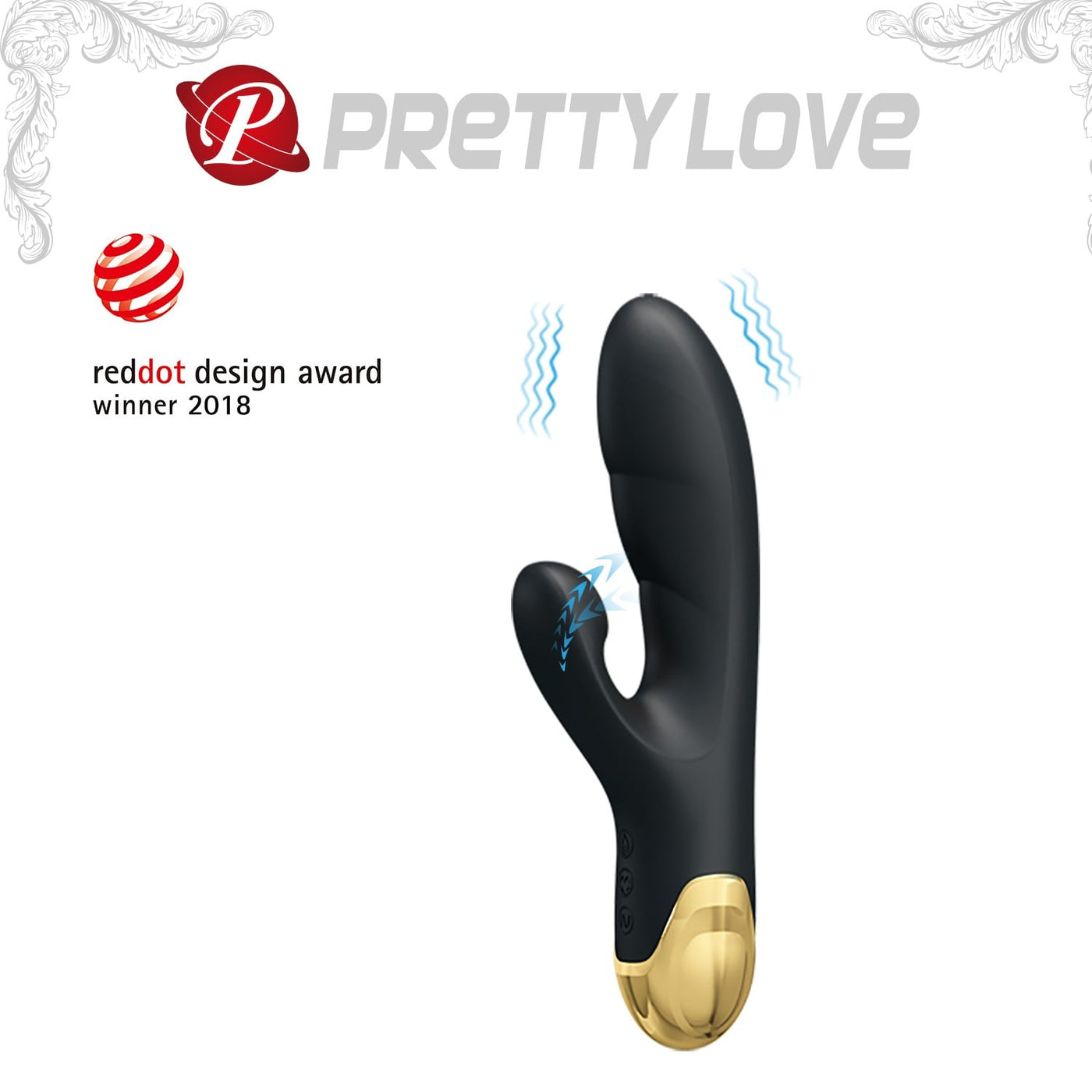 şarjlı usb altın vibratör Naughty Play yan görünüm Moonette