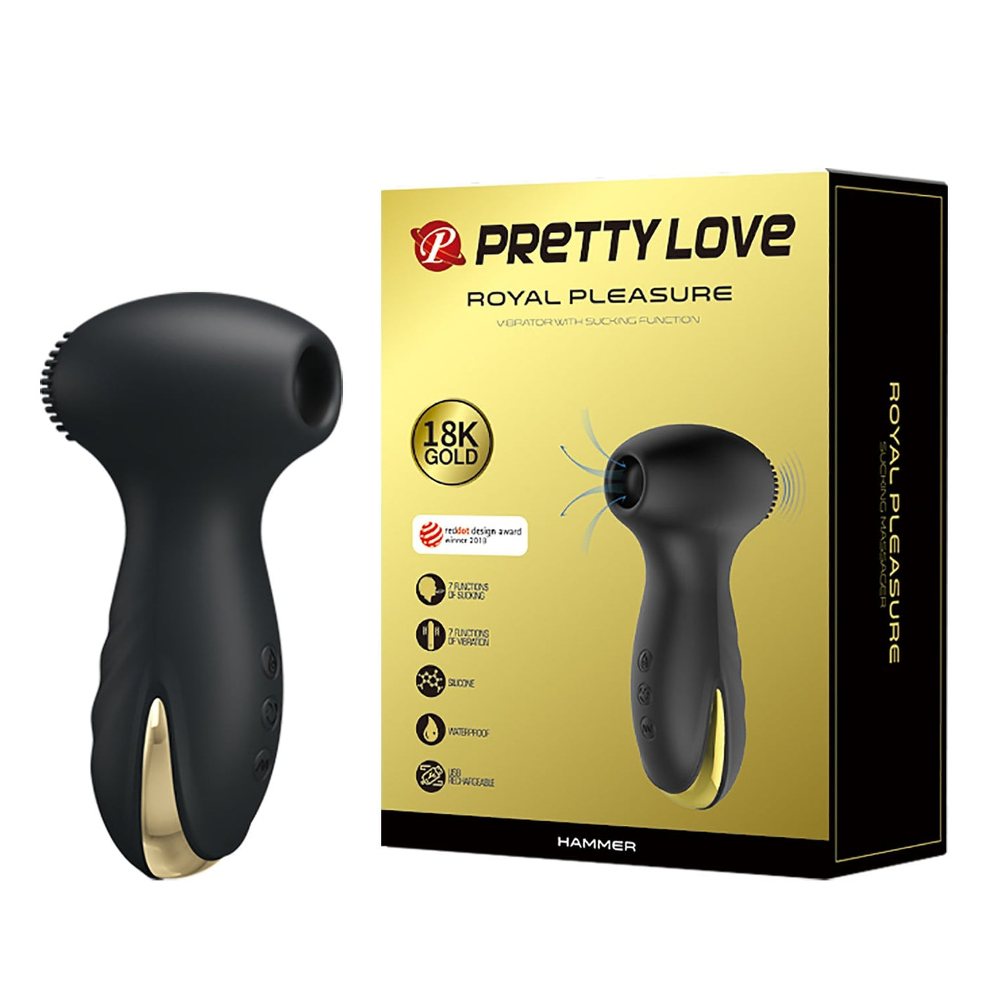 şarjlı usb altın vibratör Hammer Moonette