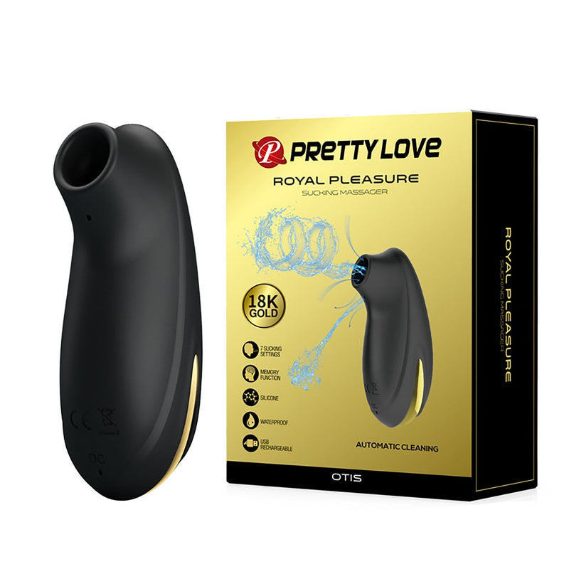 Altın Serisi – USB Şarjlı 7 Fonksiyonlu Emme Teknolojili Klitoral Uyarıcı – Otis