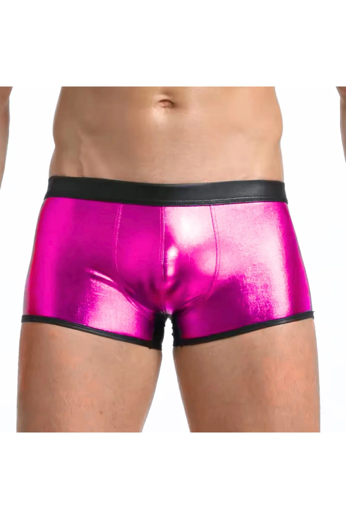 Fantezi Deri Görünümlü Pembe Erkek Boxer - Fantezi Tanga TG274608 | Moonette