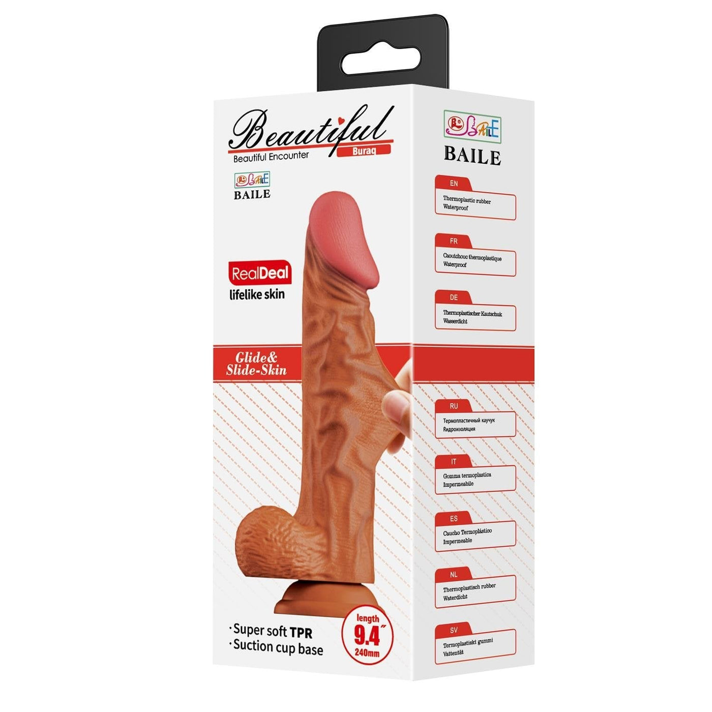 24 cm vantuzlu dildo Buraq üst görünüm Moonette
