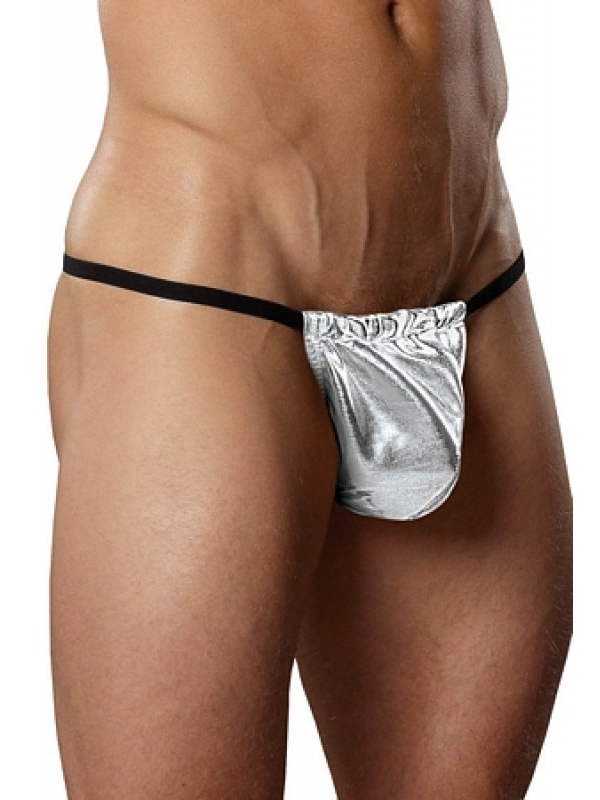 Moonette Fantazi Gümüş Renk Lame Erkek String-Tanga TG274579