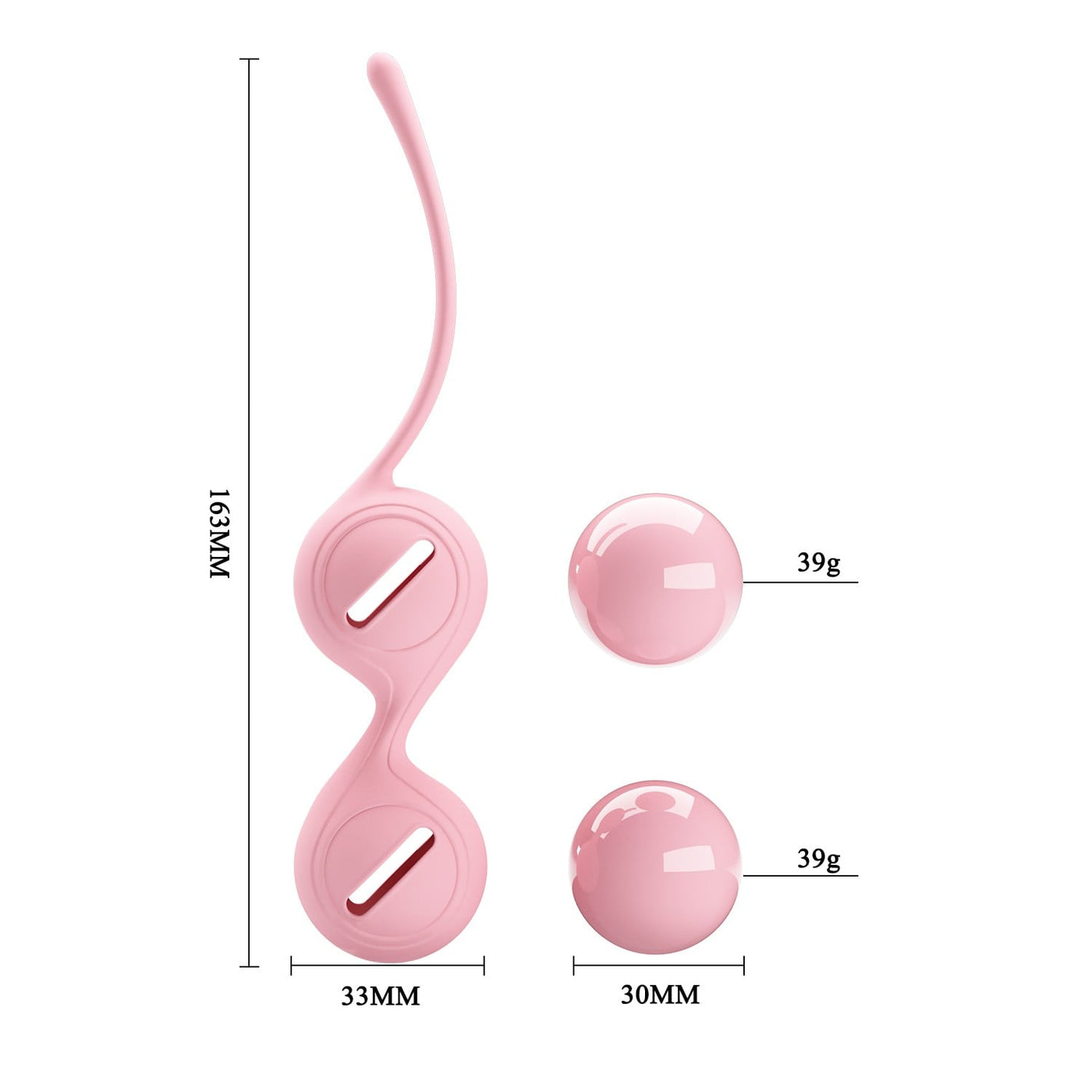 silikon açık pembe kegel topu Tighten Up I arka görünüm Moonette