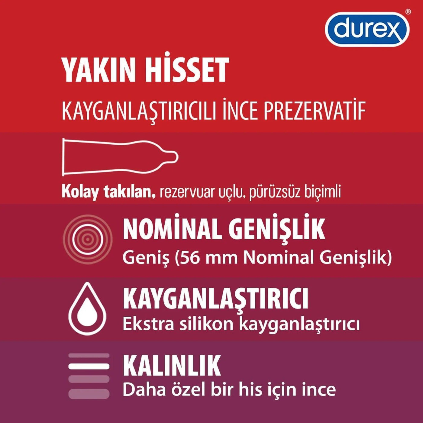 Durex Yakın Hisset 8'li Prezervatif