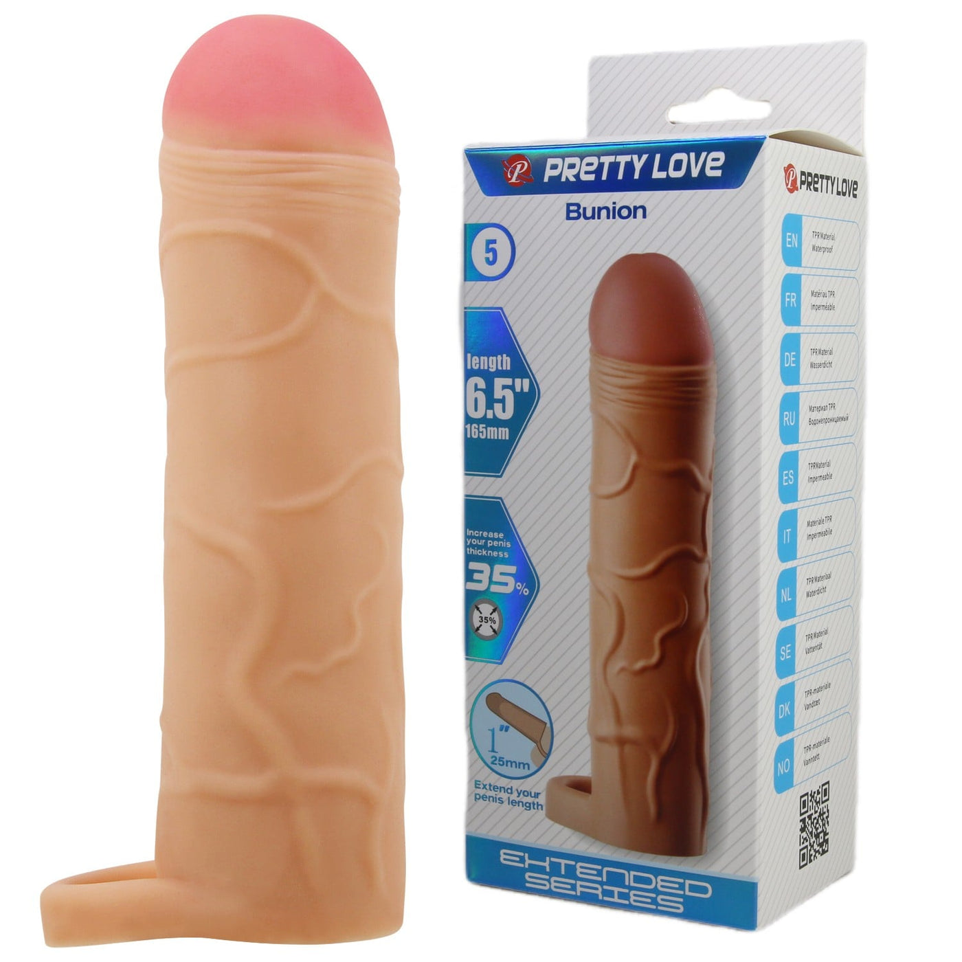 2.5 cm halkalı ten penis kılıfı Bunion Moonette