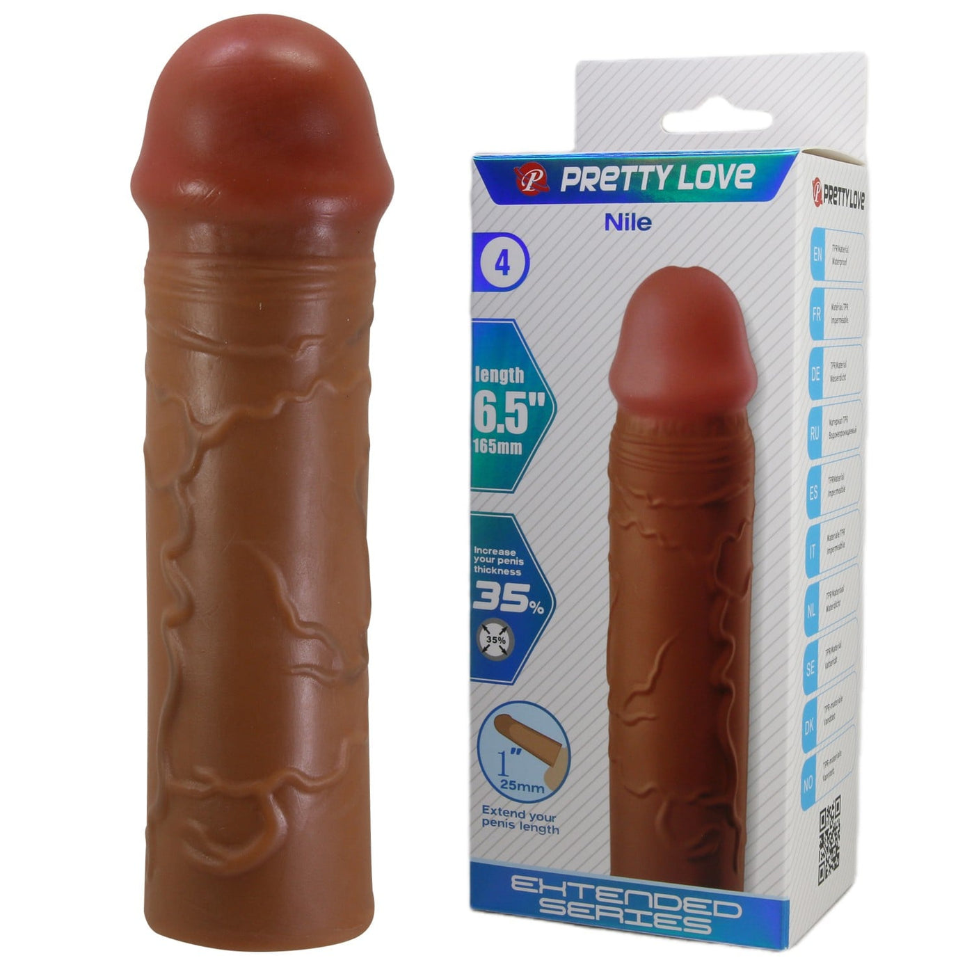 2.5 cm ten penis kılıfı Nile extended Moonette