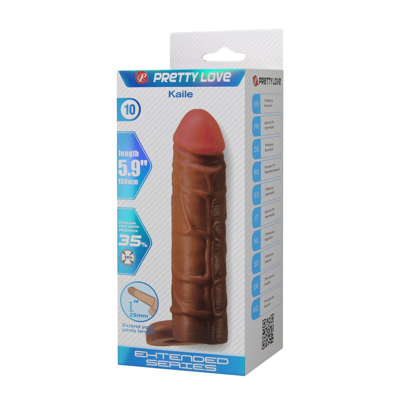 2.5 cm halkalı ten penis kılıfı Kaile üst görünüm Moonette