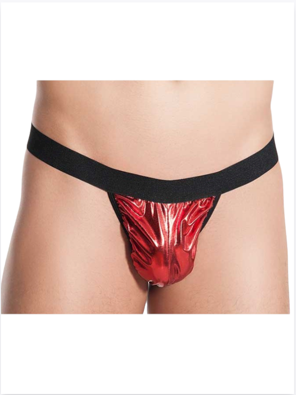 Fantezi Kırmızı Lame Seksi Erkek String - Tanga TG274590 | Moonette