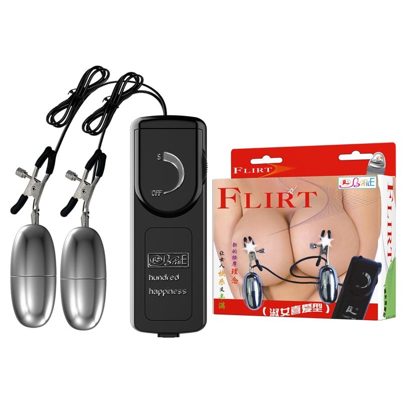 flirt - titreşim mandallı göğüs uyarıcı Moonette