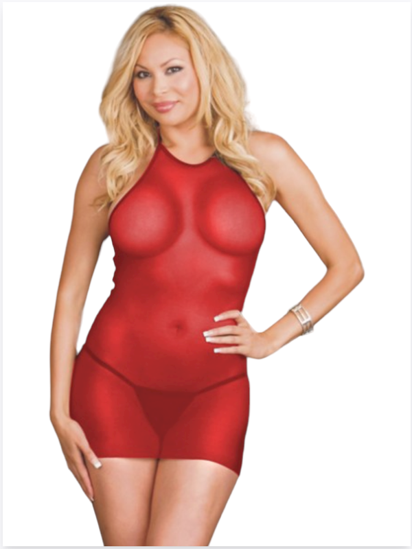 Büyük Beden Kırmızı Fantazi Seksi Tül Babydoll TG273223 | Moonette