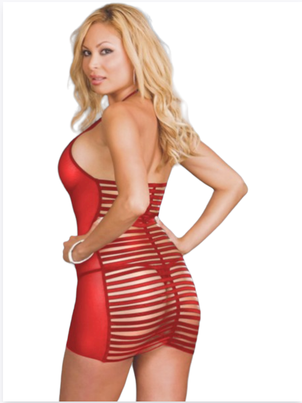 Büyük Beden Kırmızı Fantazi Seksi Tül Babydoll TG273223 Detay Görünümü | Moonette