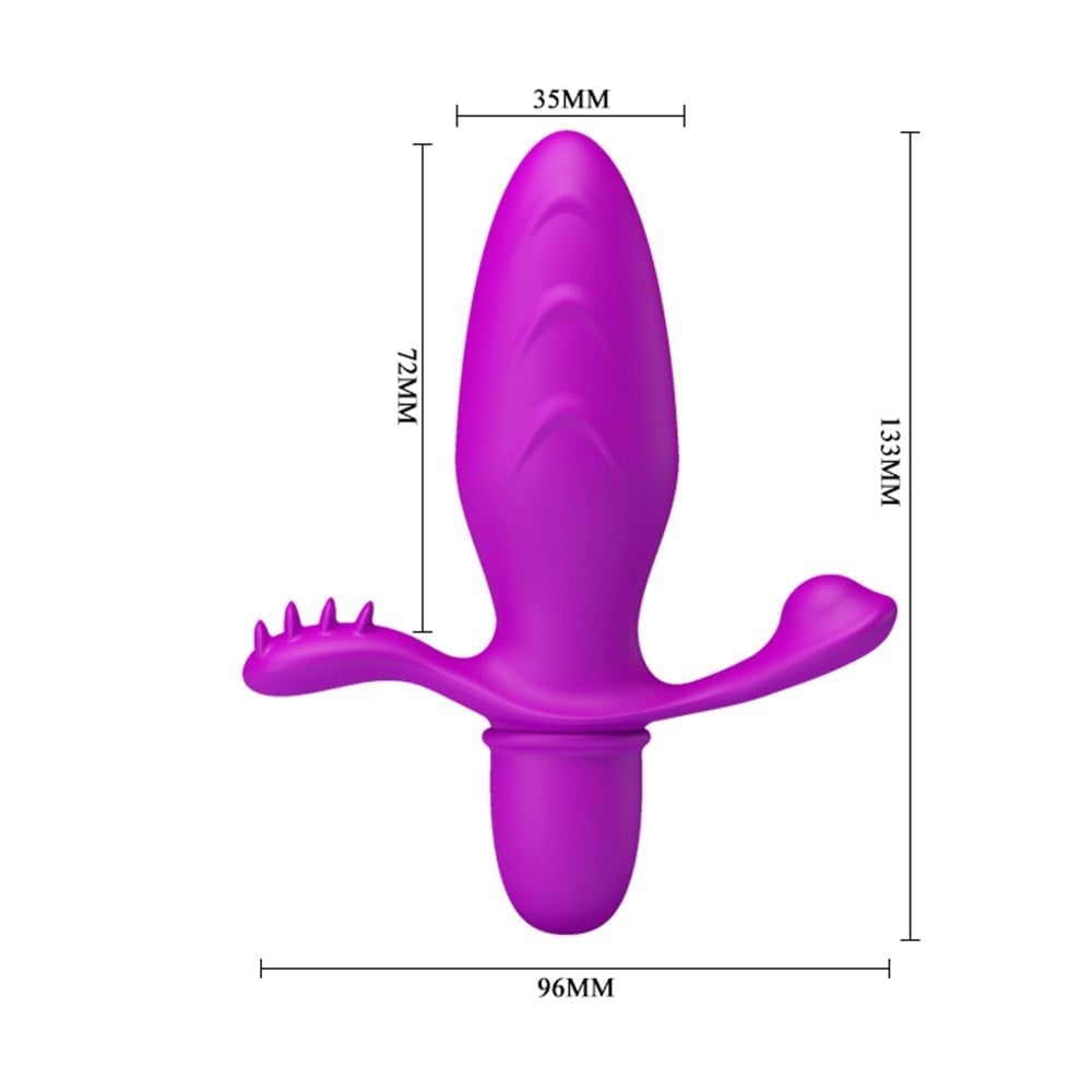 titreşimli klitoral anal plug arka görünüm Moonette