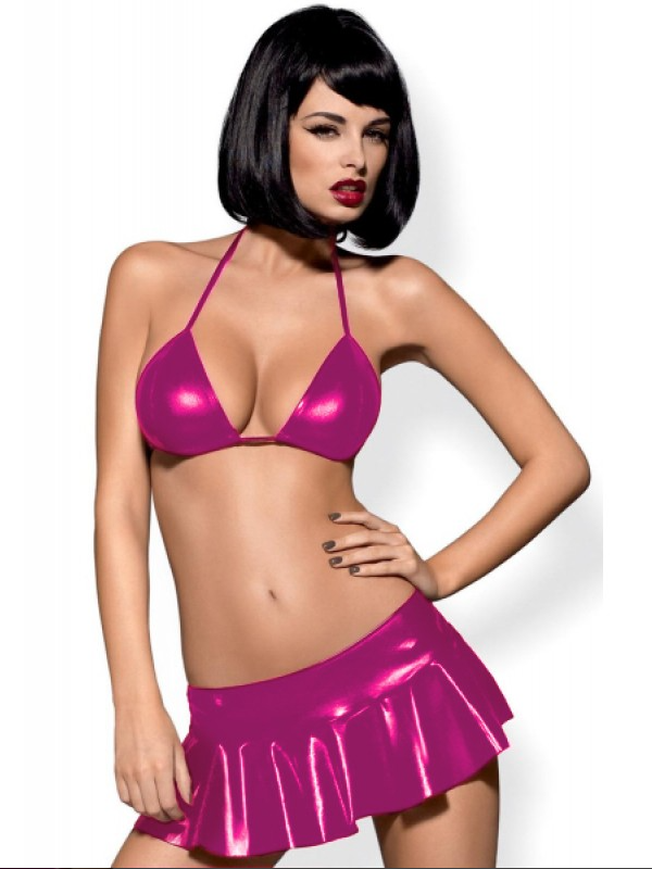Fantezi Pembe Mini Etekli Seksi SütyenTakım Seksi İç Giyim TG279094 | Moonette