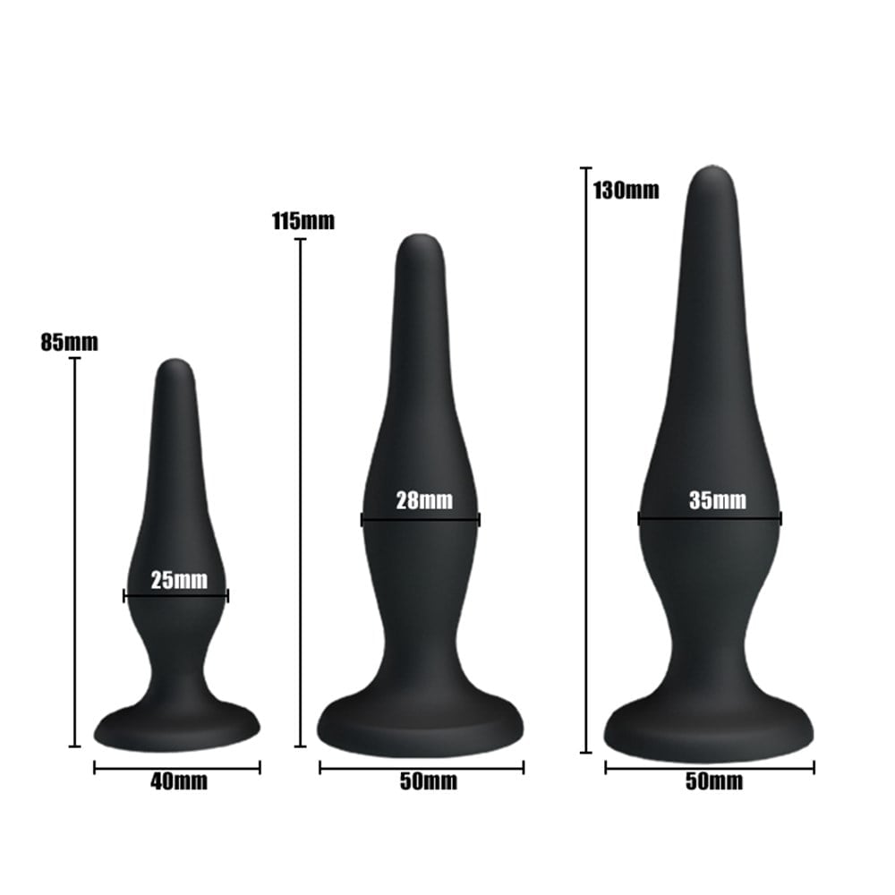 silikon anal plug Beginner üst görünüm Moonette