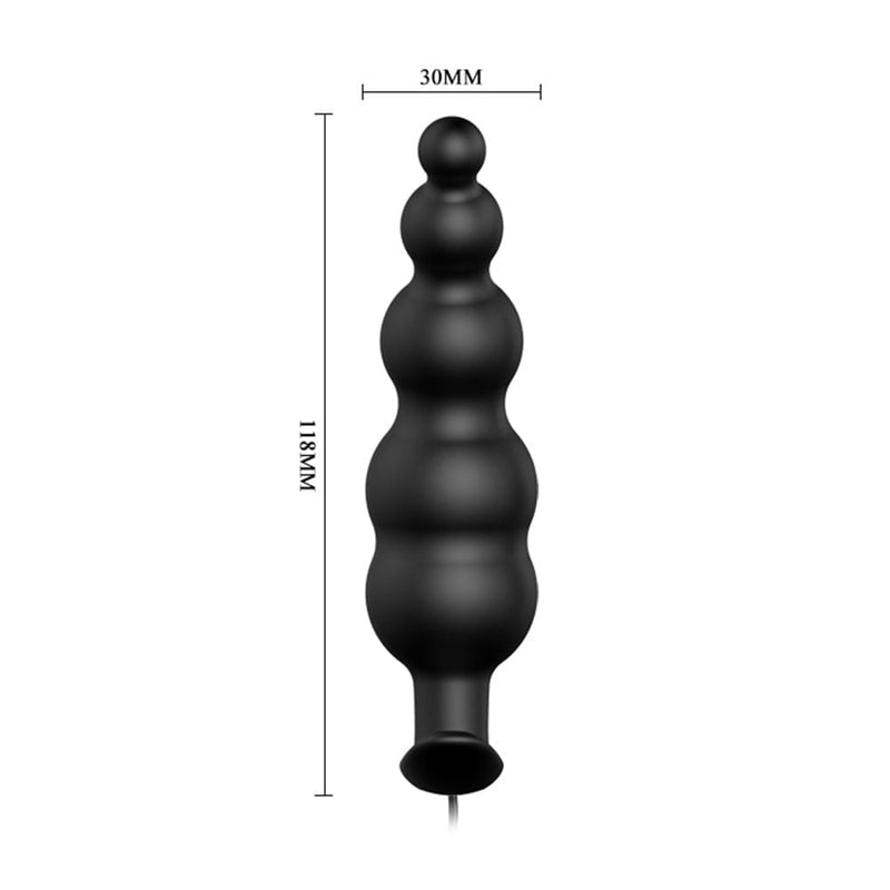 11,8 cm boğumlu anal tıkaç Pretty Love yan görünüm Moonette