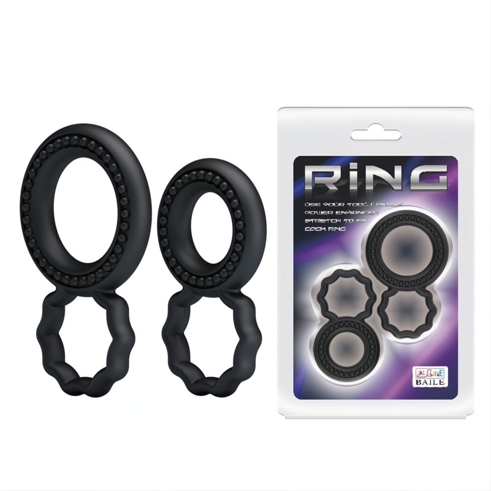 Çift Halkalı Penis ve Testis Sıkılaştırıcı Cock Ring Seti – Ring