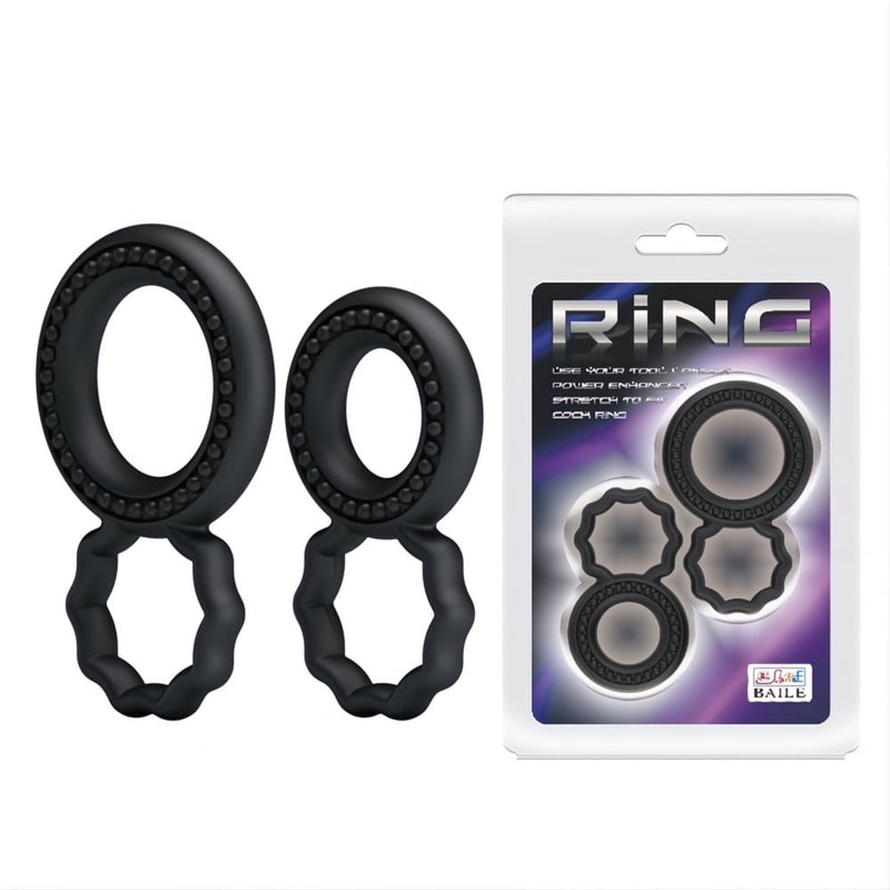 Çift Halkalı Penis ve Testis Sıkılaştırıcı Cock Ring Seti – Ring