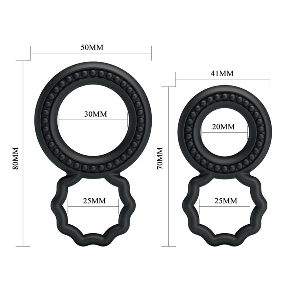 Çift Halkalı Penis ve Testis Sıkılaştırıcı Cock Ring Seti – Ring