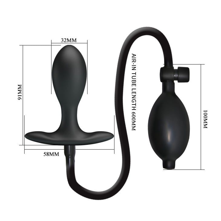 şişirilebilir inflatable silikon anal plug farklı açı Moonette