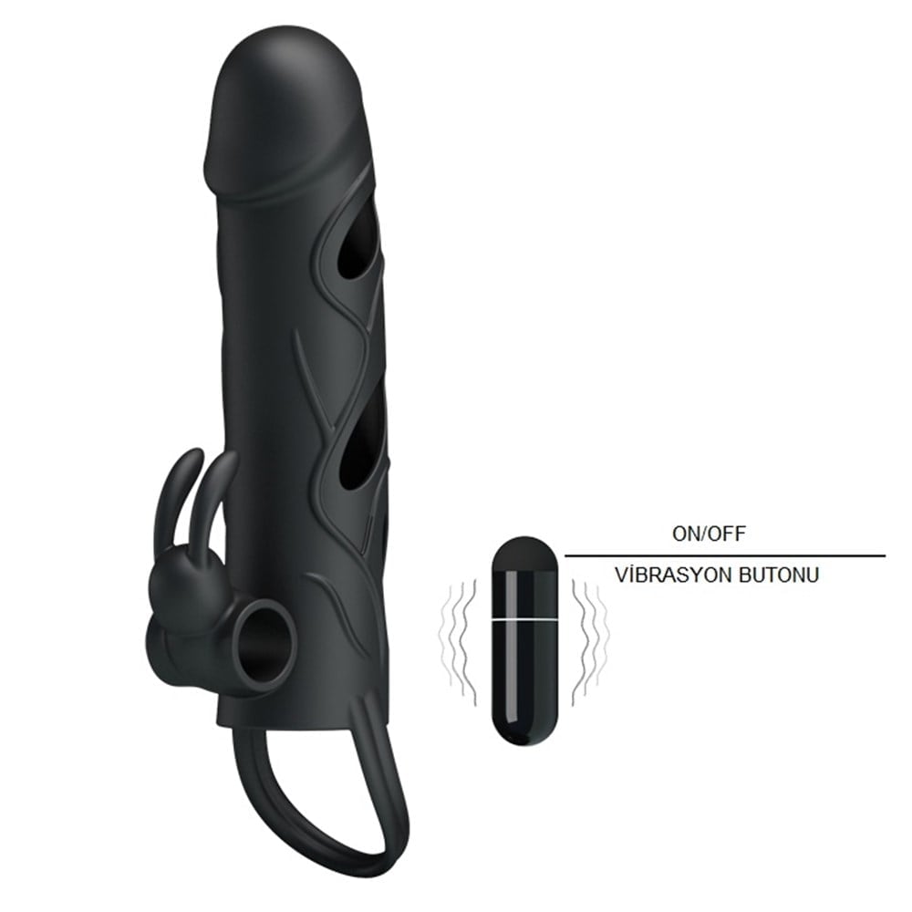 titreşimli klitoral penis kılıfı arka görünüm Moonette
