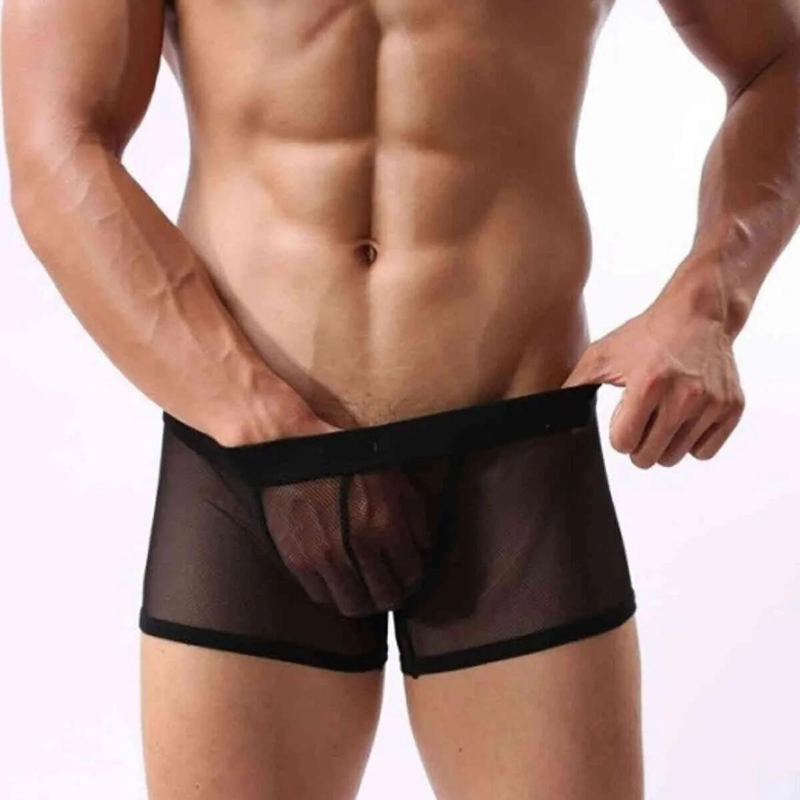 Moonette Fantezi Transparan Tül Erkek Boxer Fantezi Tanga TG274603