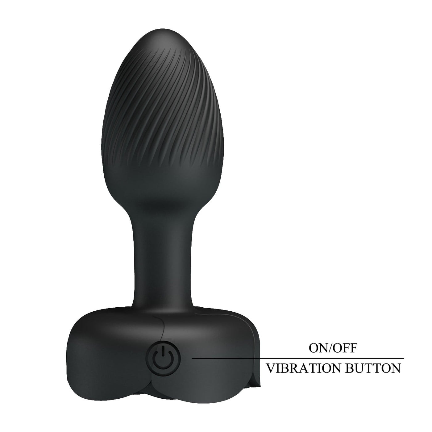 silikon 10 fonksiyonlu titreşimli anal plug usb arka görünüm Moonette