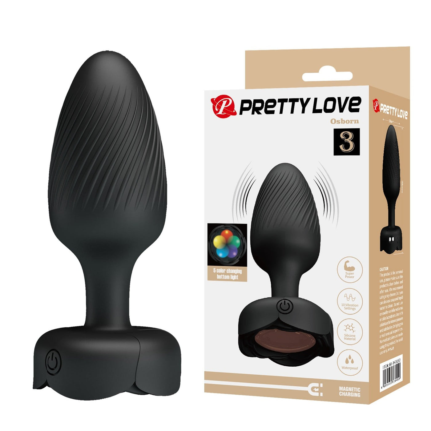 silikon 10 fonksiyonlu titreşimli anal plug Osborn Moonette
