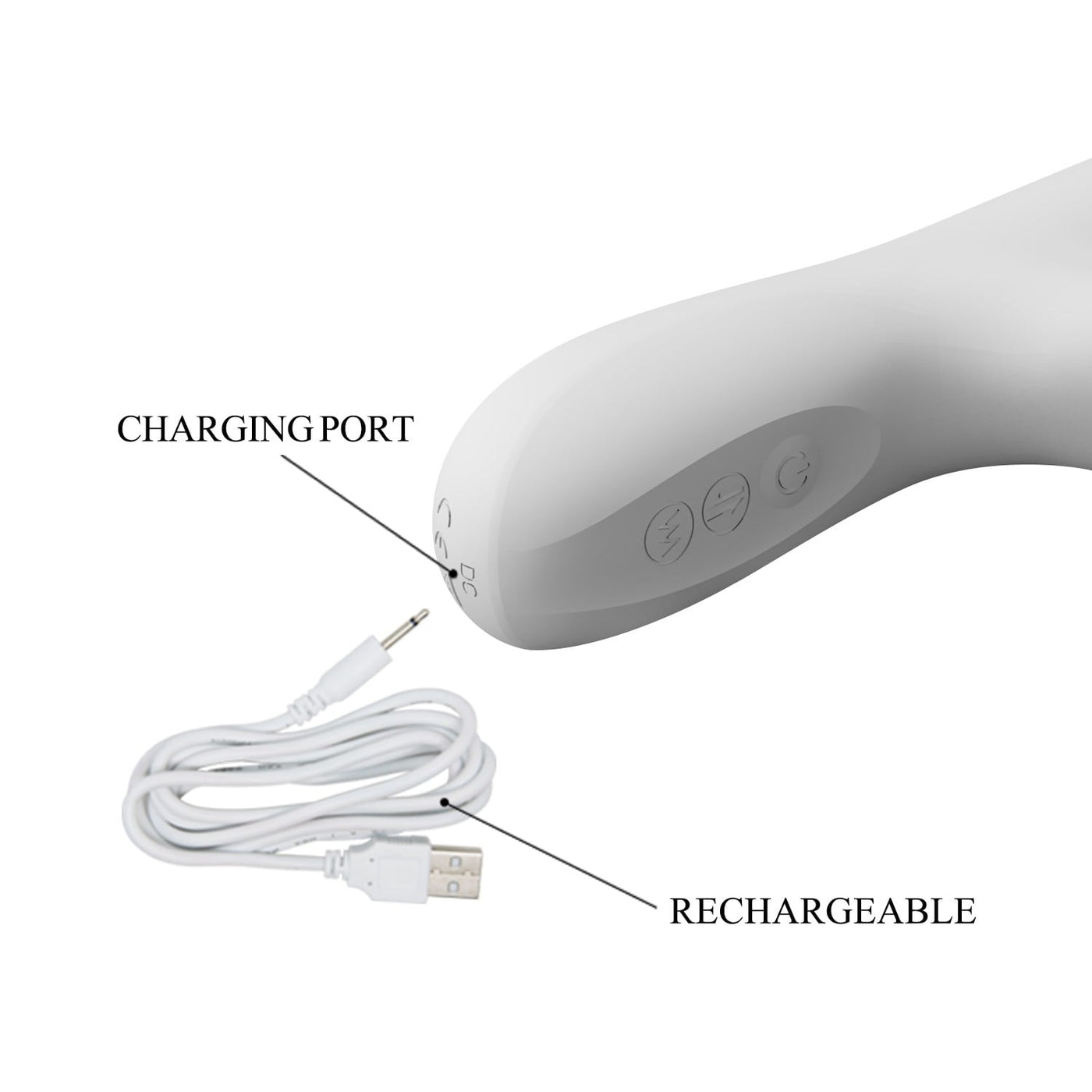 şarjlı usb beyaz rabbit vibratör Reese ambalaj görünümü Moonette