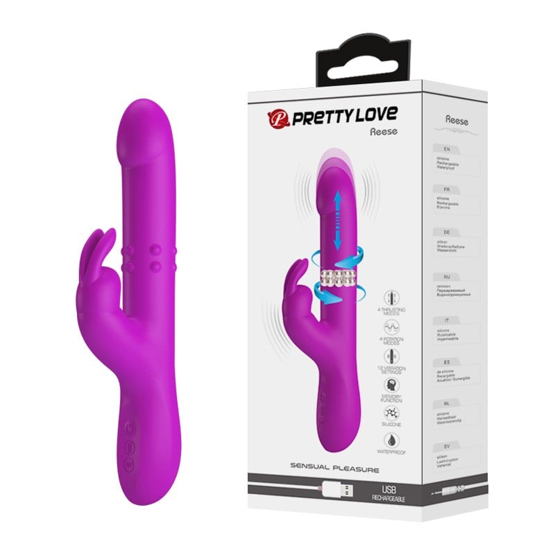 şarjlı usb mor rabbit vibratör Reese Moonette